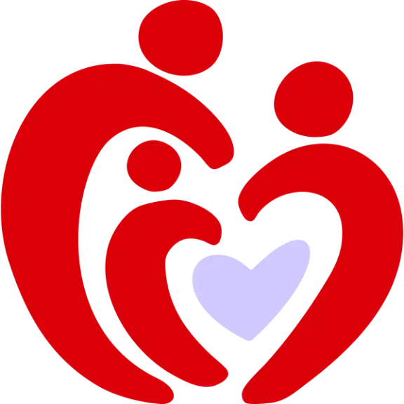 Hand drawn icon of family with heart