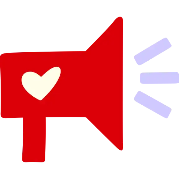 Hand drawn icon of mega phone
